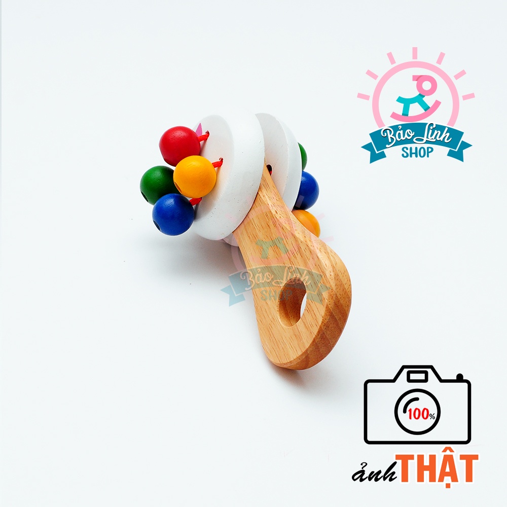 Đồ chơi cho bé 6-12 tháng - Lục lạc gỗ tập cầm nắm CHÍNH HÃNG Winwintoy