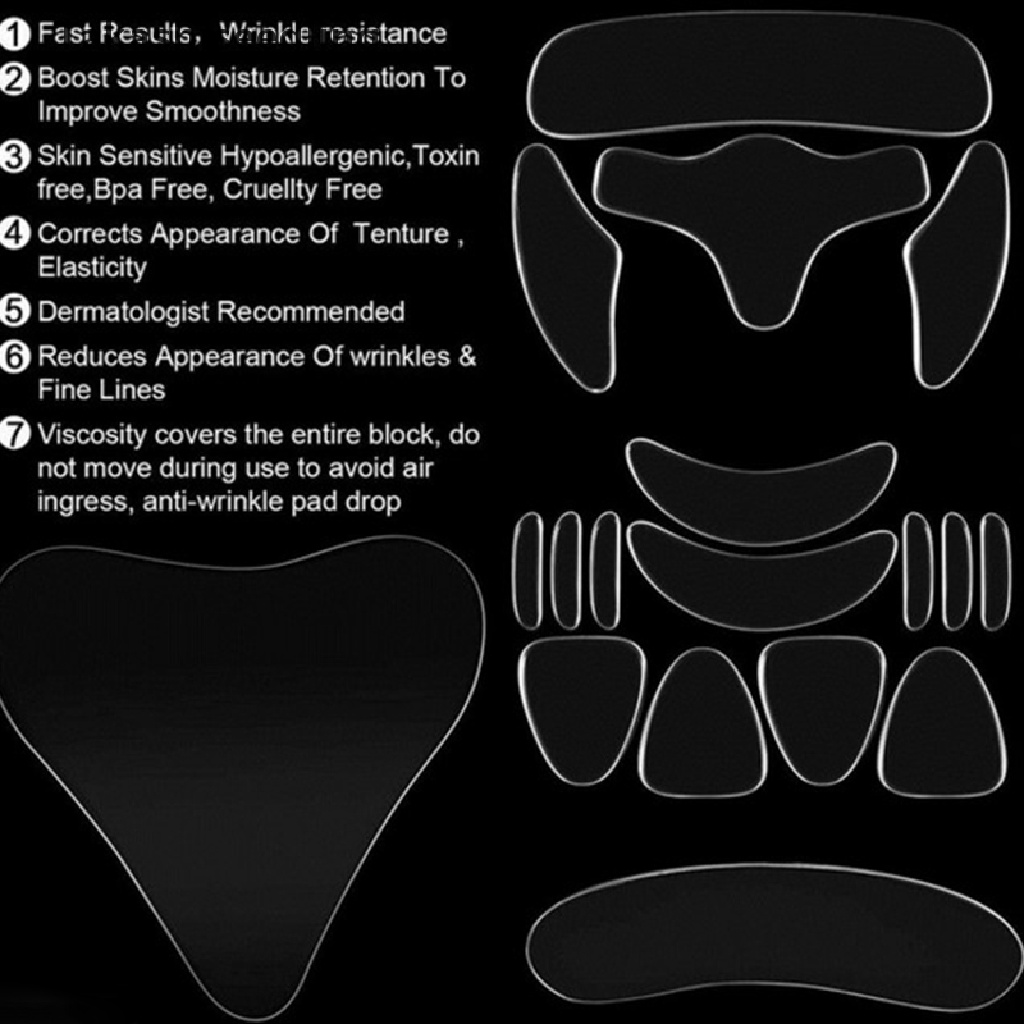 Bộ 11 / 16 / 18 Miếng Dán Silicone Làm Săn Chắc Da Chống Nếp Nhăn Hiệu Quả
