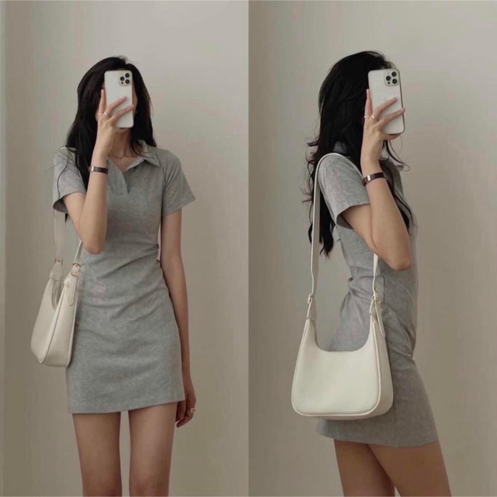 Váy polo dáng xòe trơn chất đẹp, form chuẩn/ Đầm nữ ôm body form cơ bản dễ mặc nhiều màu tôn dáng quyến rũ Tinowear
