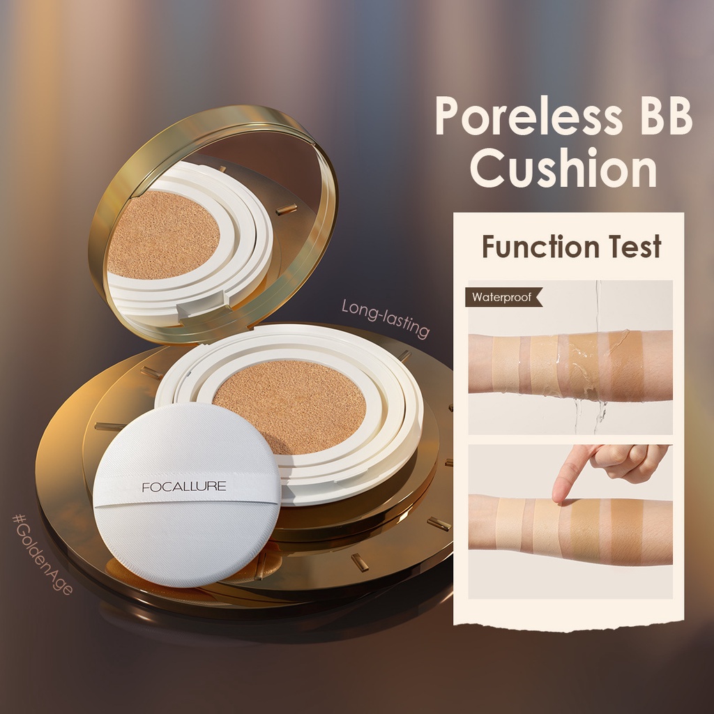 Cushion Focallure FA198 GoldenAge Poreless BB Độ Che Phủ Tốt Dưỡng Ẩm  Che Lỗ Chân Lông Tốt Tạo Lớp Trang Điểm Tự Nhiên