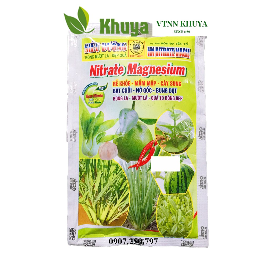 Phân bón đa yếu tố HN Nitrate Magnesium 50gr Rễ khỏe Bật chồi Bóng và Mướt lá