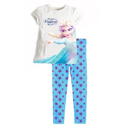 BEAR LEADER Bộ Đồ Ngủ Ngắn Tay Họa Tiết Frozen Xinh Xắn Dành Cho Bé