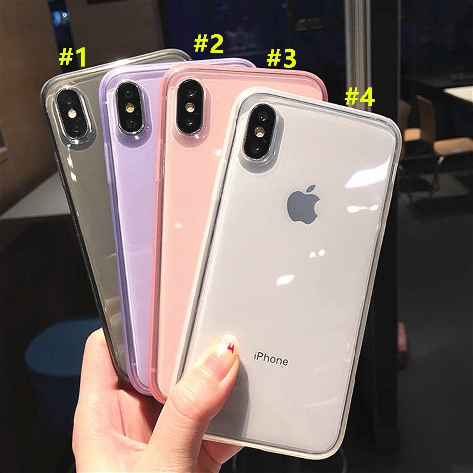 Ốp lưng Iphone vali FREESHIP 50K Màu Pastel Trong Suốt Cao Cấp ( 3 màu pha - ĐEN TRONG HỒNG ) - ỐP IPHONE