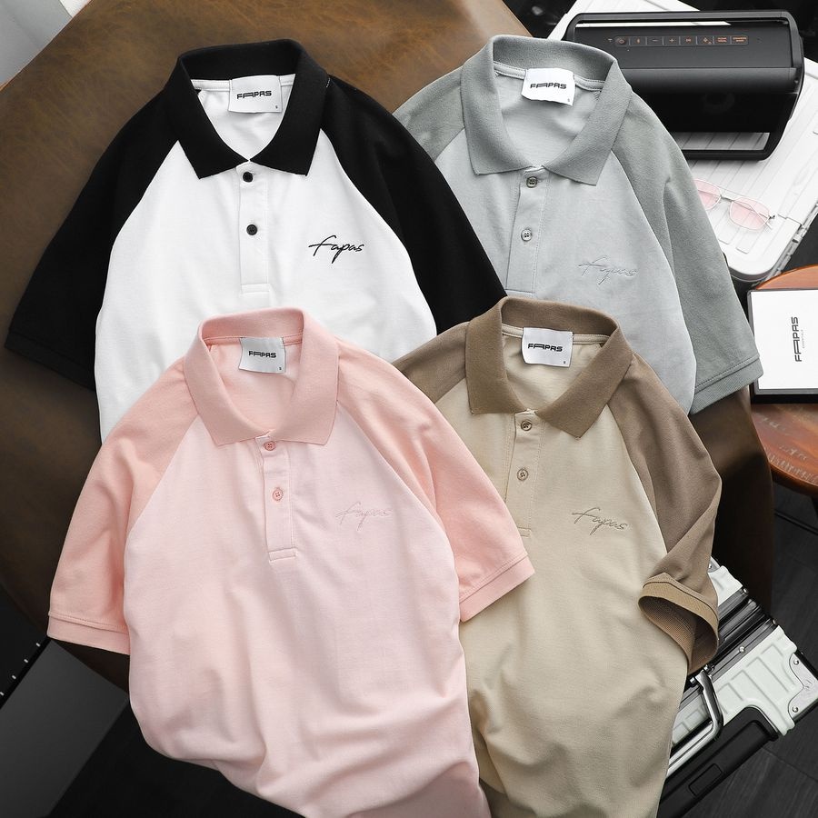 Áo Polo Regular Latte Màu Sắc Nổi Bật Thiết Kế Raglan Trẻ Trung Sang Trọng - FAPAS