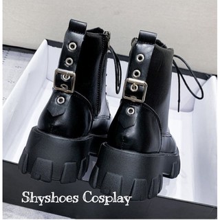 (CÓ SẴN) Giày Boot cổ cao chiến binh đế cao 5cm cá tính( kèm ảnh thật )