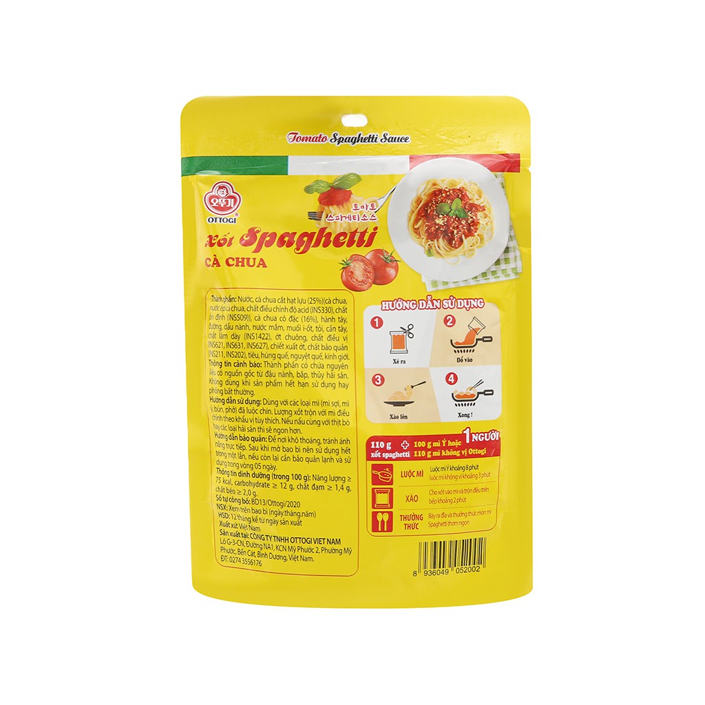 Xốt (Sốt) Spaghetti cà chua 110gram - Gói gia vị