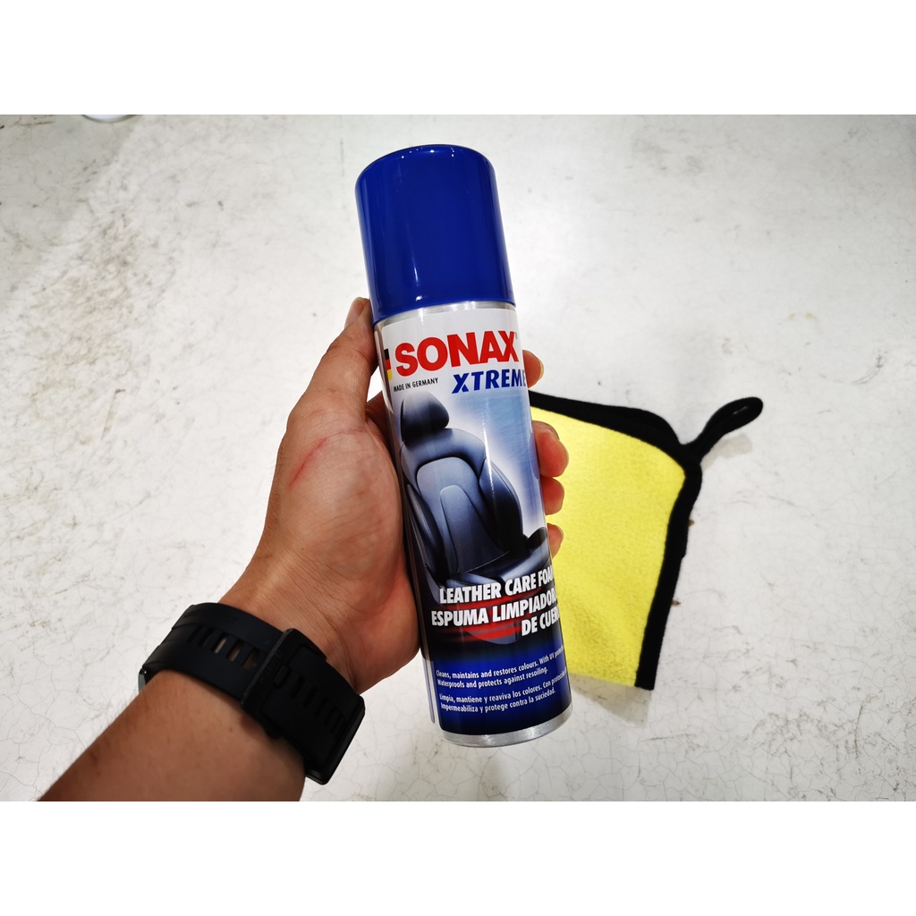 Chai Xịt Dưỡng Da Dạng Bọt Công Nghệ Nano Sonax Xtreme Leather Care Foam Nano Pro 289100 Tặng Khăn