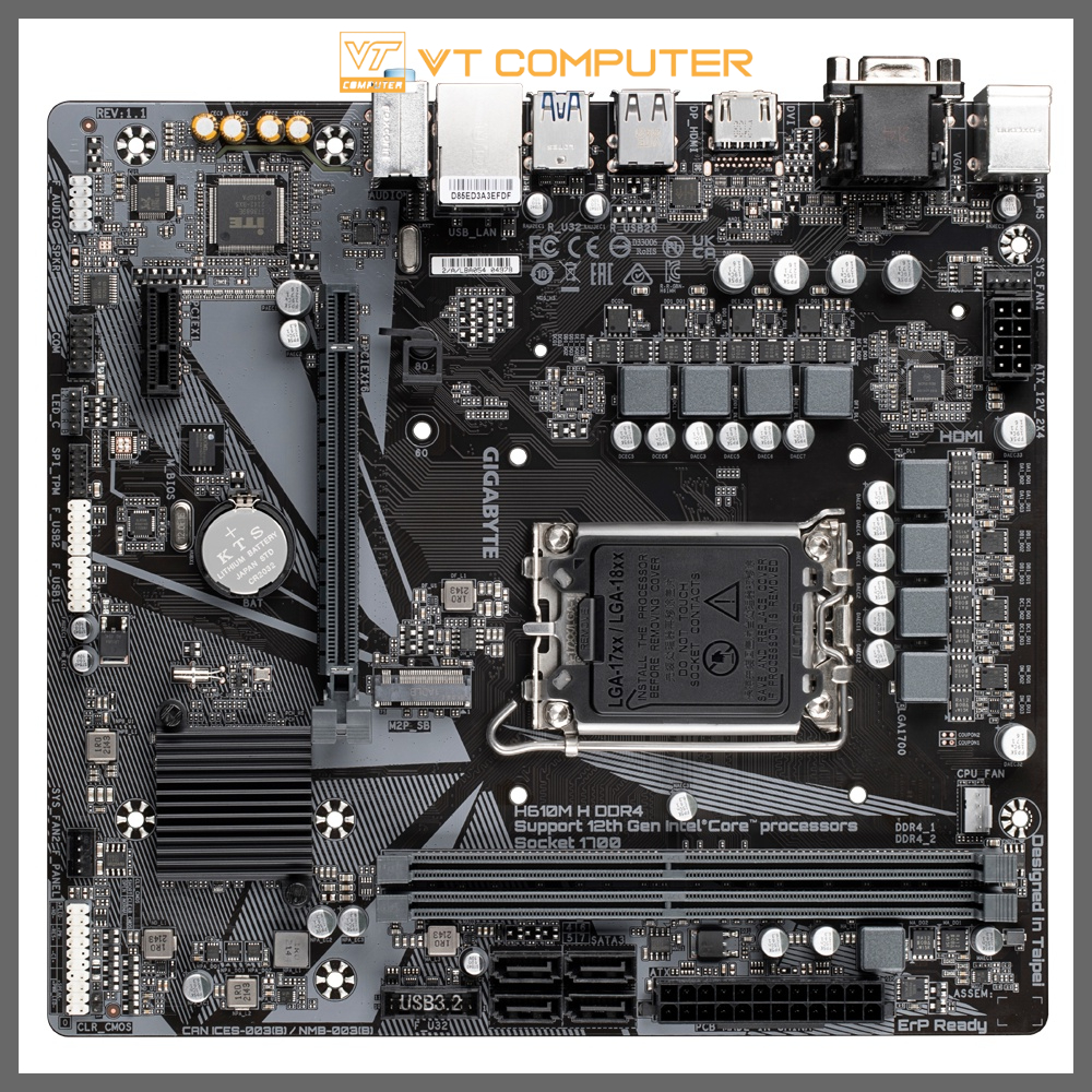 Bo mạch chủ Gigabyte / H610M H / DDR4 / Socket 1700 / Bảo Hành 36 Tháng