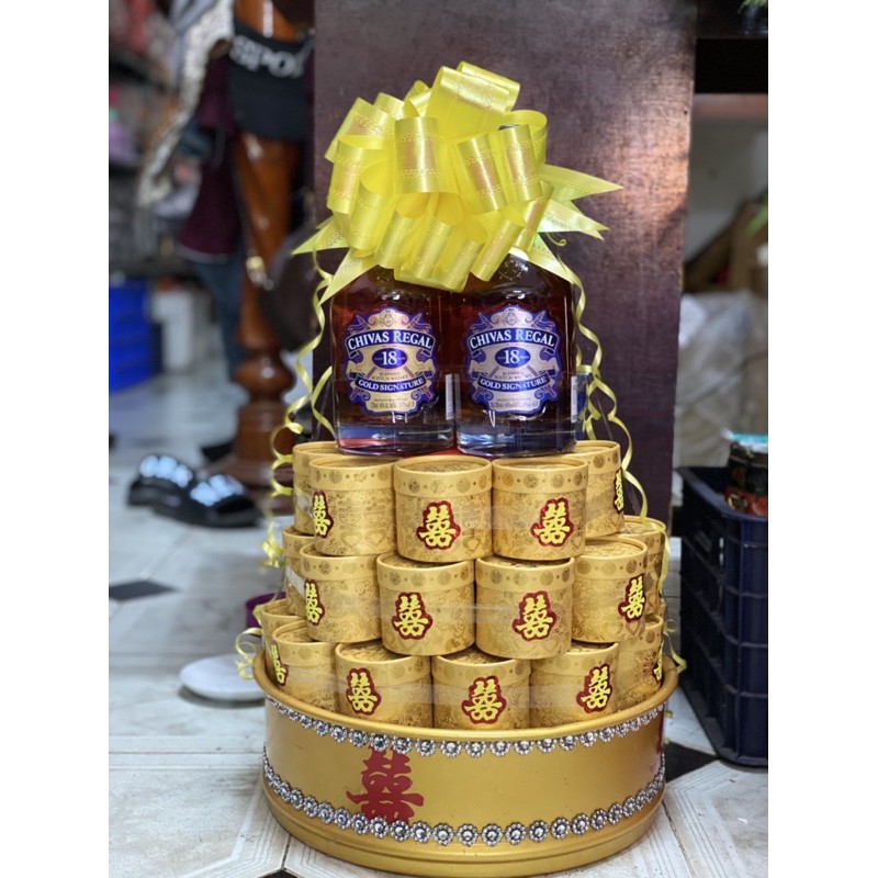 Tem dán cưới chữ Hỷ kim tuyến 24 tem nhỏ