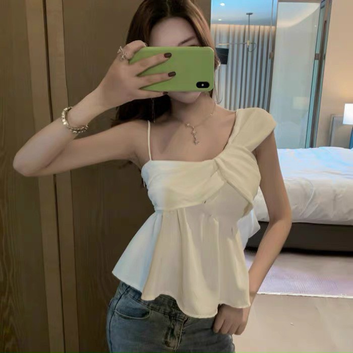 Áo lệch vai hai dây tiểu thư phong cách hàn quốc cực xinh SM10