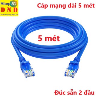 Cáp mạng 5 mét đúc sẵn 2 đầu