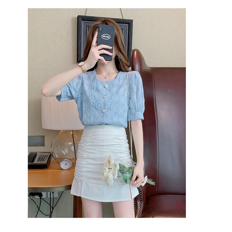 Áo Sơ Mi Voan Ngắn Tay Thời Trang Mùa Hè Dành Cho Nữ