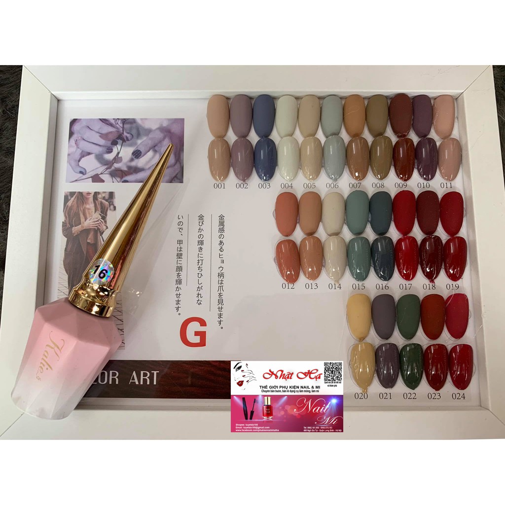 Sét Sơn Gel Kalie 24 Màu Kiểu Mẫu Mới Tinh Khiết Color Art Mãu G - Tặng Kèm bảng màu