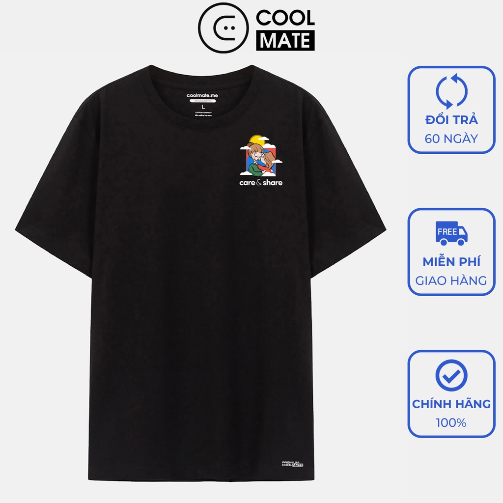 Áo thun Cotton Compact Care & Share phiên bản Line Print - mẫu tử - thương hiệu Coolmate