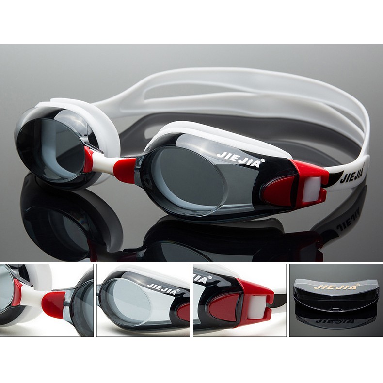 [Màu ngẫu nhiên] Kính bơi cao cấp JIEJIA H100 chính hãng tặng kèm hộp đựng - Kính đi bơi trẻ em, người lớn