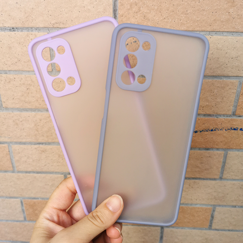 Ốp điện thoại chống dấu vân tay viền màu kẹo dành cho Oppo A74 A54 A74 5G A54 5G