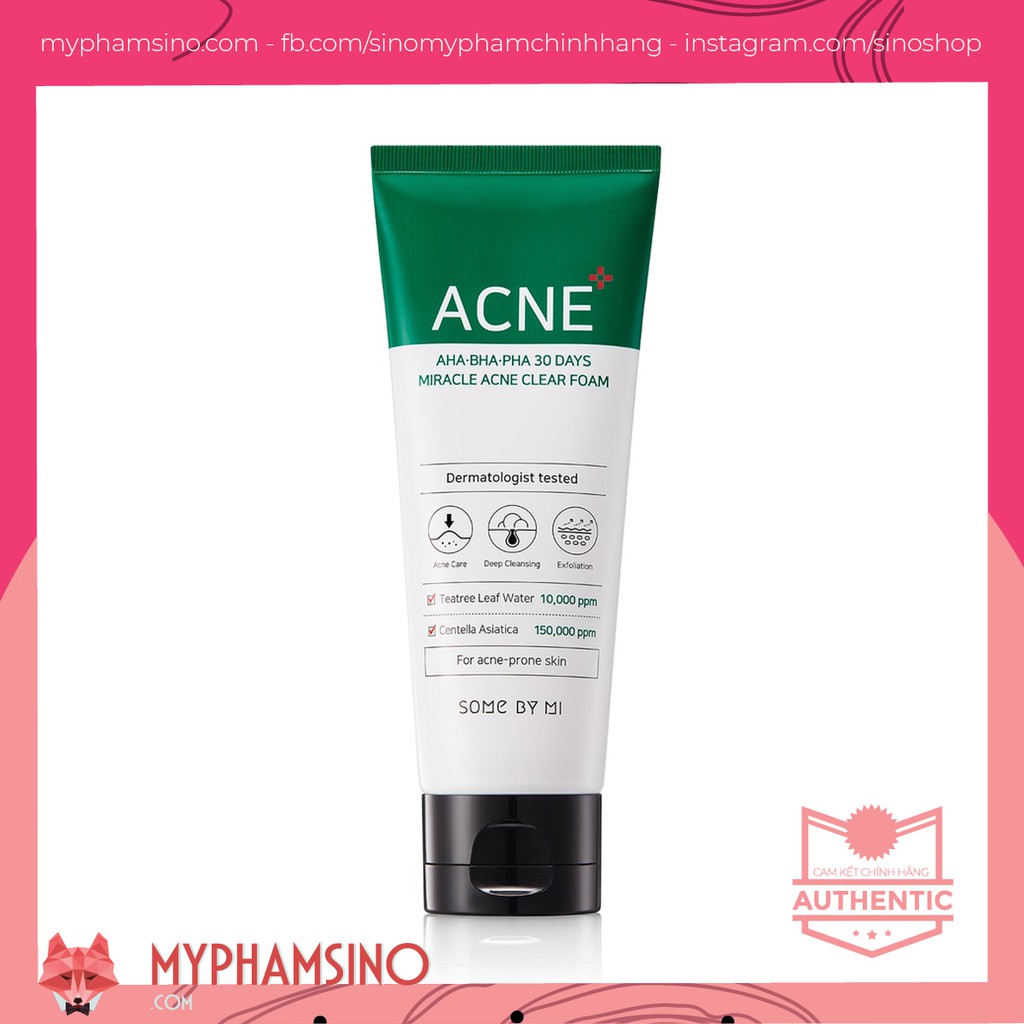 [CHÍNH HÃNG] Sữa rửa mặt Some By Mi AHA BHA PHA 100ml