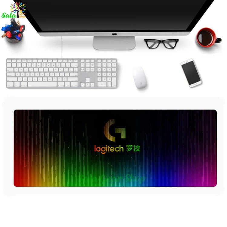Miếng lót chuột 80x30 LED RGB | Logo Logitech