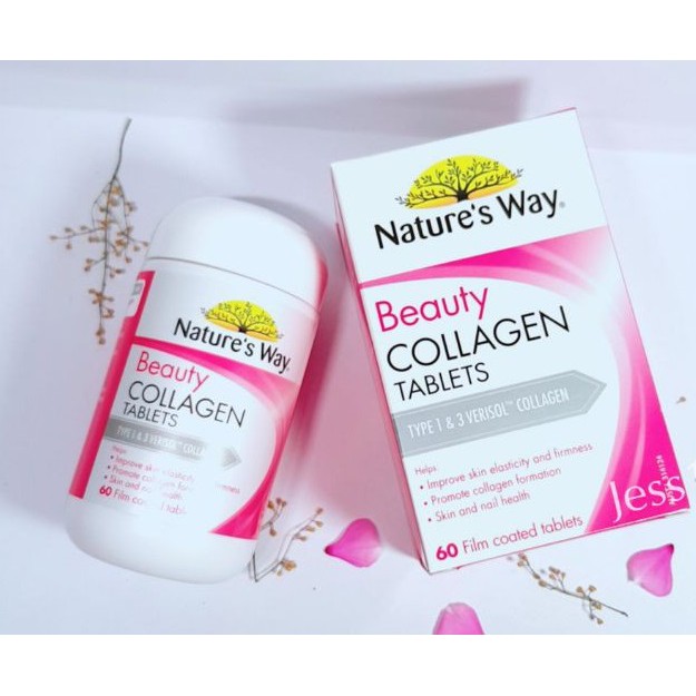 Viên Uống Đẹp Da Natures Way Beauty Collagen , 60 Viên Nén - Úc