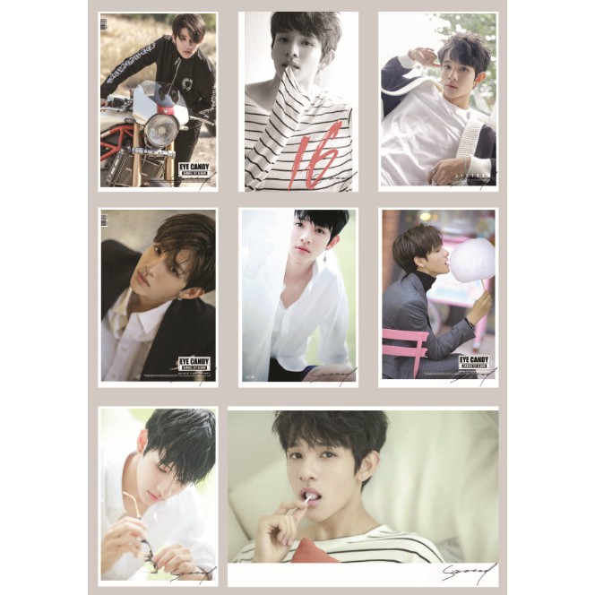 Lomo Card KIM SAMUEL ONE - EYE CANDY - SIXTEEN có chữ ký full 21 ảnh