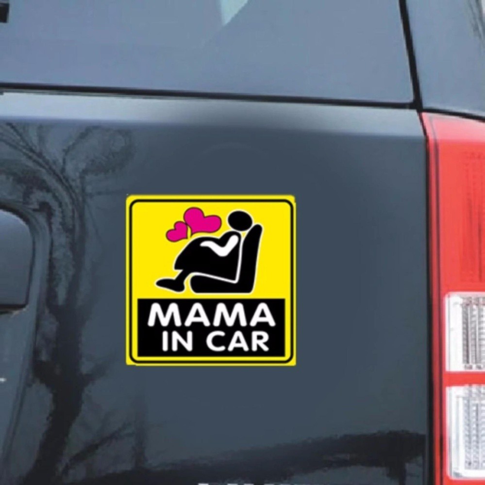 Miếng dán phản quang xe ô tô Mama In Car TI694