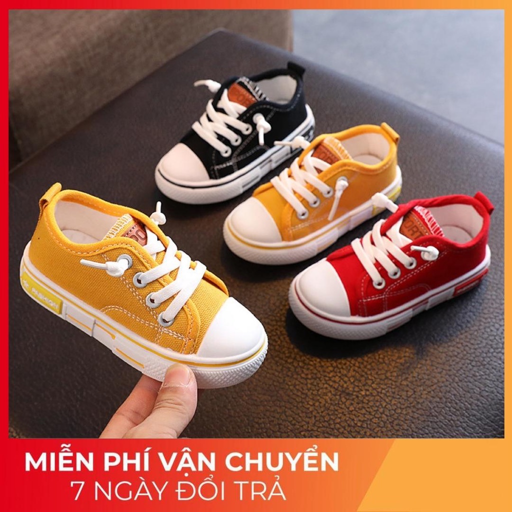 Giày vải thể thao đế êm màu sắc mã 2161 Quảng Châu cao cấp cho bé trai bé gái