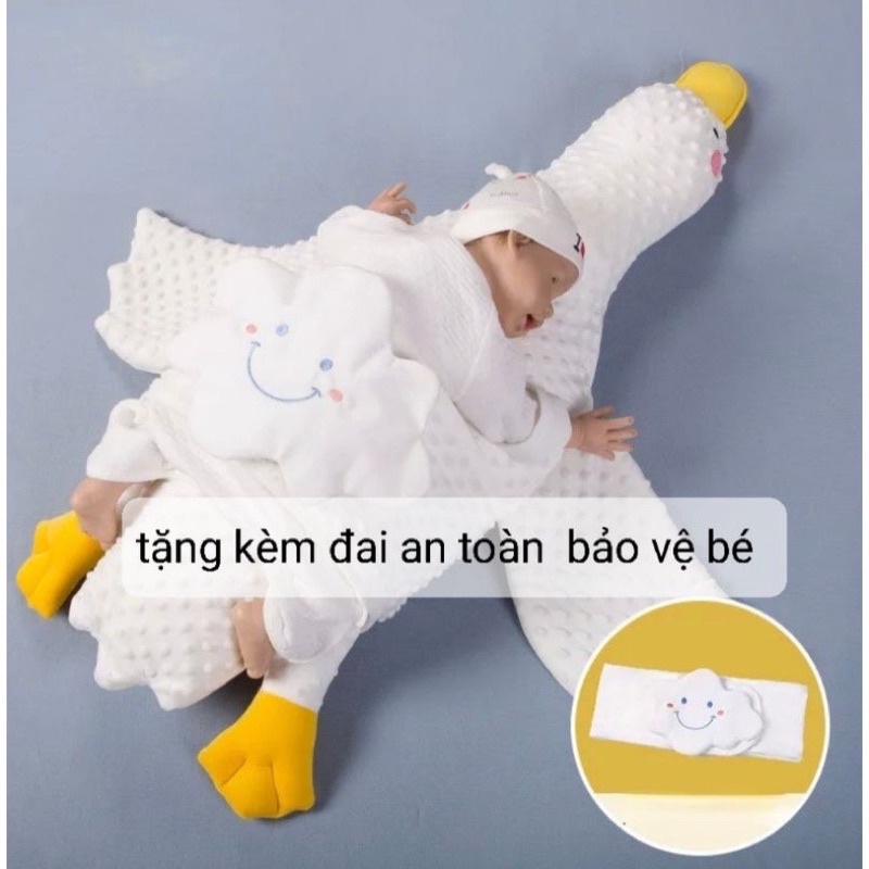 Gối Vịt Trắng Hỗ Trợ Bé Nằm Sấp Chống Tình Trạng Đầy Hơi Cho Bé Baby