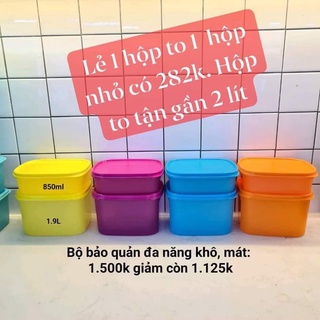 Bộ hộp BQTP Colorful Rectangular Tupperware