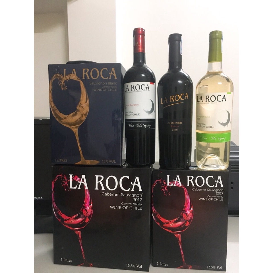 Rượu vang bịch Chile La Roca đỏ 5 Lít