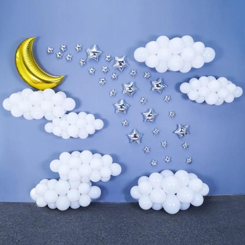 1 Bong Bóng Nhôm 36 &quot;Hình Trăng Sao Dùng Trang Trí Tiệc Cưới, Sinh Nhật, Giáng Sinh, Valentine