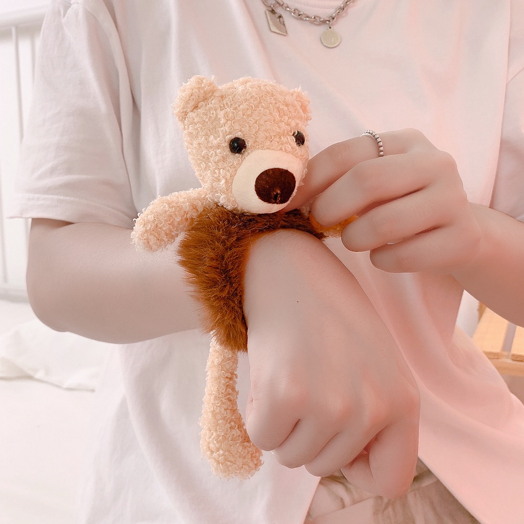 Dây Cột Tóc Hình Gấu Bông Dễ Thương Phong Cách Hàn Quốc, Vòng Tay Gấu Cute AMKO CT05