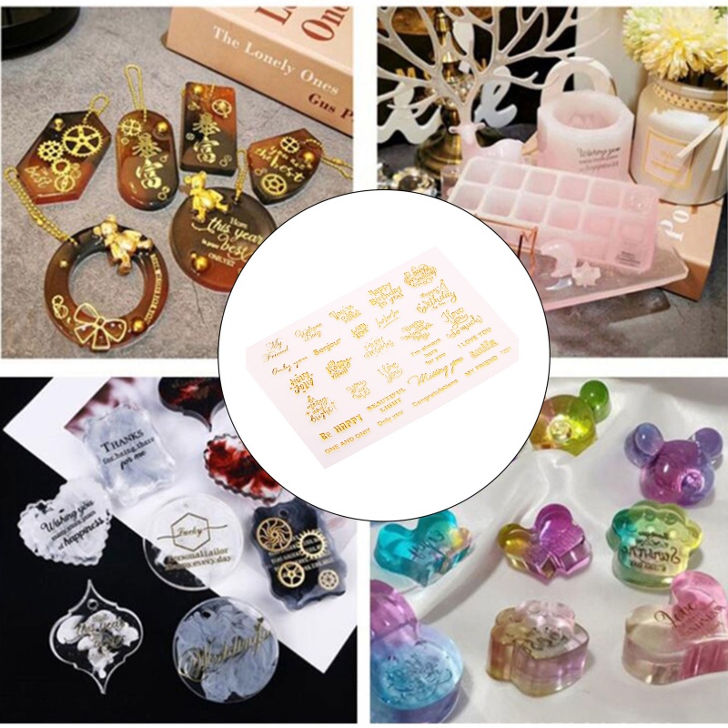 Miếng Dán Trang Trí Thủ Công Họa Tiết Chữ Cái Alphabet / Hoa Xinh Xắn