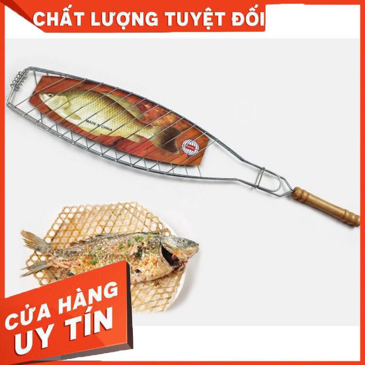 [XẢ KHO+FREE SHIP] Vỉ nướng cá inox vỉ nướng có tay cầm tiện dụng