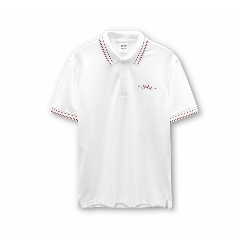 Áo Polo Nam Signature Heboz 2M, chất vải CVC 4 chiều co giãn tốt, thoải mái có thêu chữ trước ngực - 00001116
