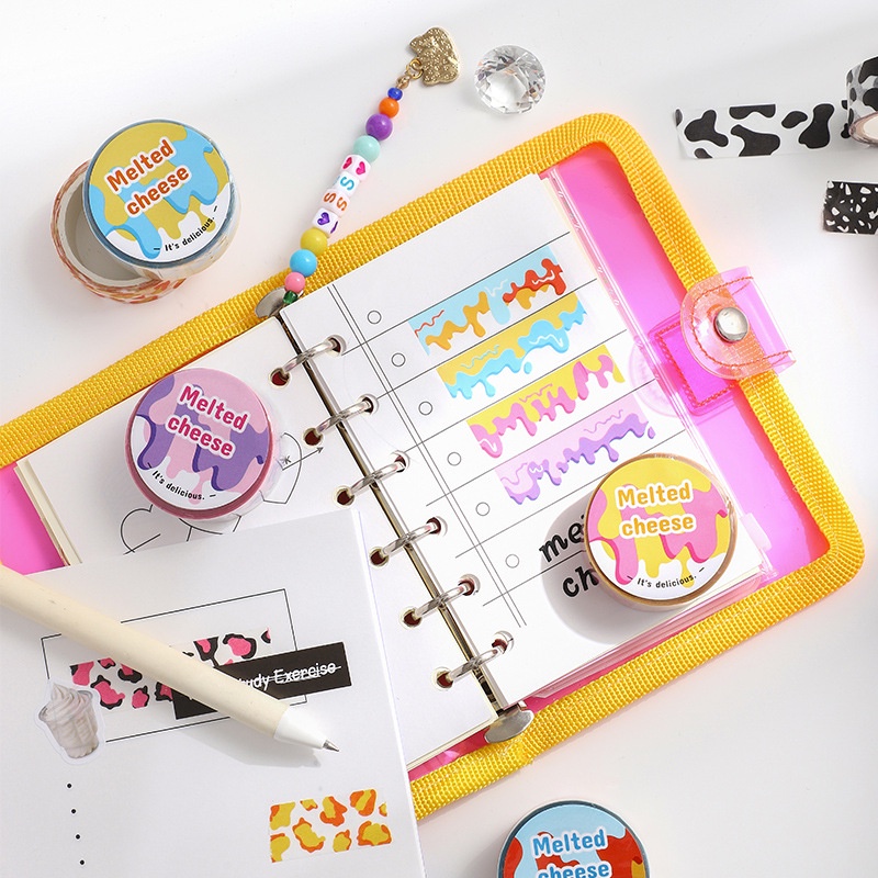 Peach Cheese cow Dessert Life series tape stickers Diary Scarpbooking DIY Decoration Washi Tape