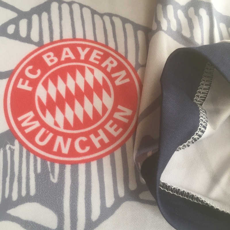 Bộ Đồ Thể Thao Nam Bayern Munich Trắng Nhám Vải Thun Thái Cực Chất - Áo Đá Banh Đẹp PP Bởi Be Happy Sport