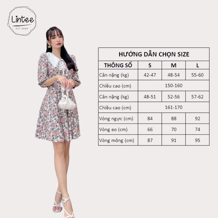 Đầm Cổ Tim Hai Tầng, Váy Xinh Form Đẹp Sang Trọng Thời Trang Nữ Lintee