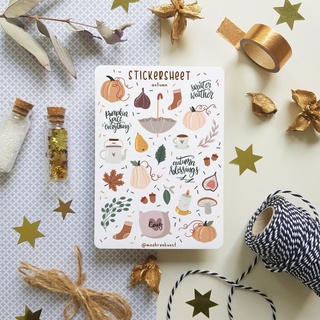 Sticker Sheet - Autumn 2 - Chuyên dán sổ | Bullet Journal Stickers, Fall Sticker, Seasonal Stickers, Autumnal Sticker