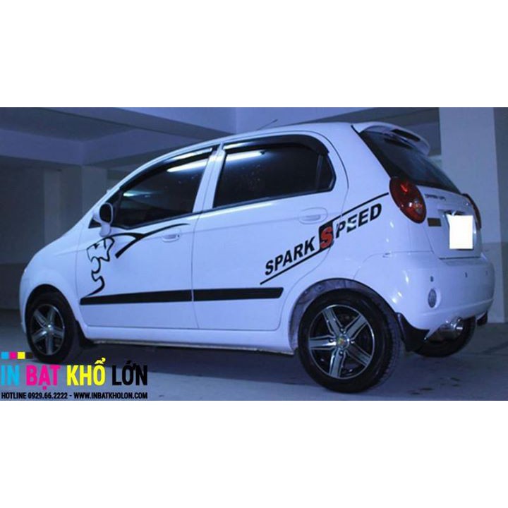 Tem dán sườn xe chevrolet spark