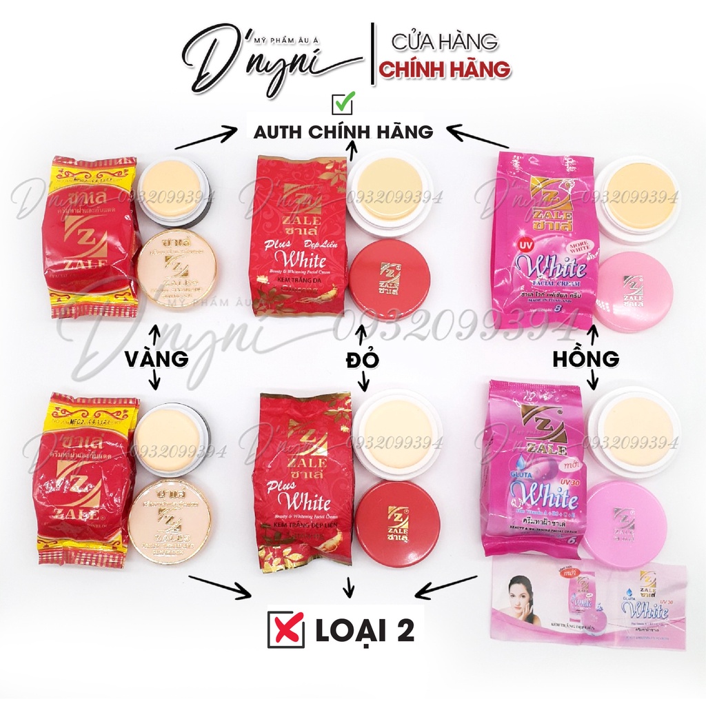 Kem ZALE Dưỡng Trắng Da 6 gram Thái Lan