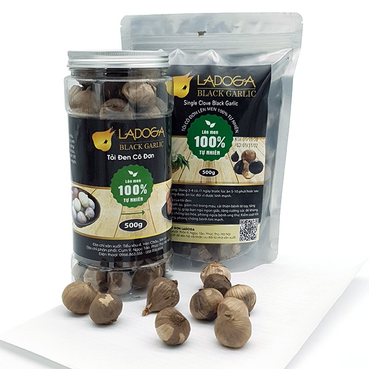 [ 500g ] Tỏi Đen - Tỏi đen cô đơn LADOGA lên men tự nhiên