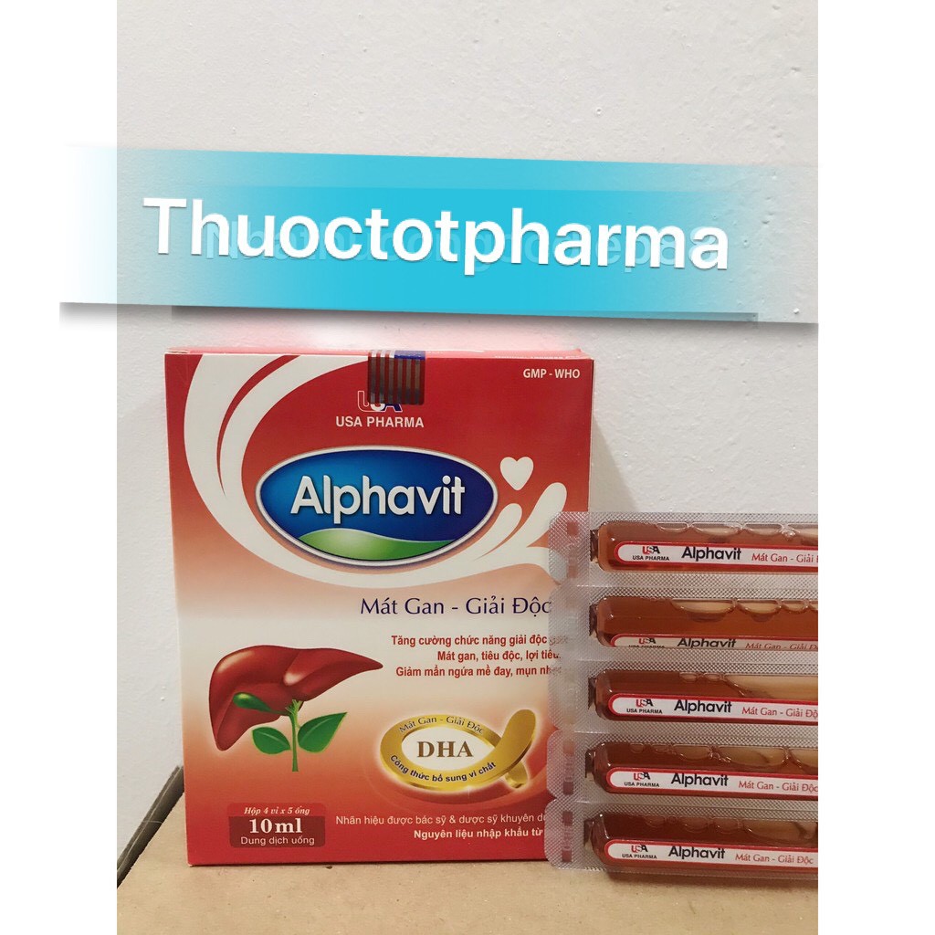 Alphavit mát gan thanh nhiệt giải độc hộp 20 ống