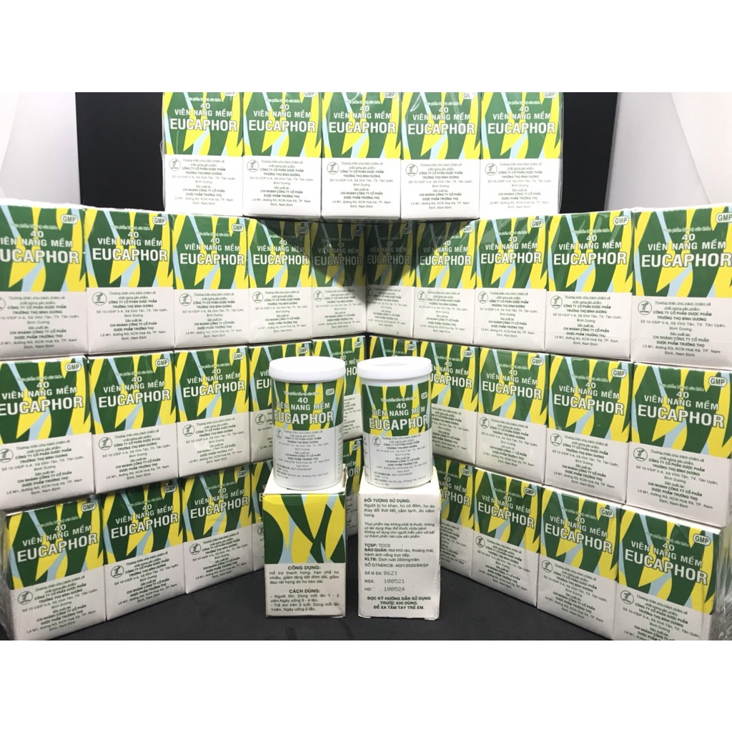 Combo 2 Lọ - Viên uống giảm ho EUCAPHOR lọ 40 Viên