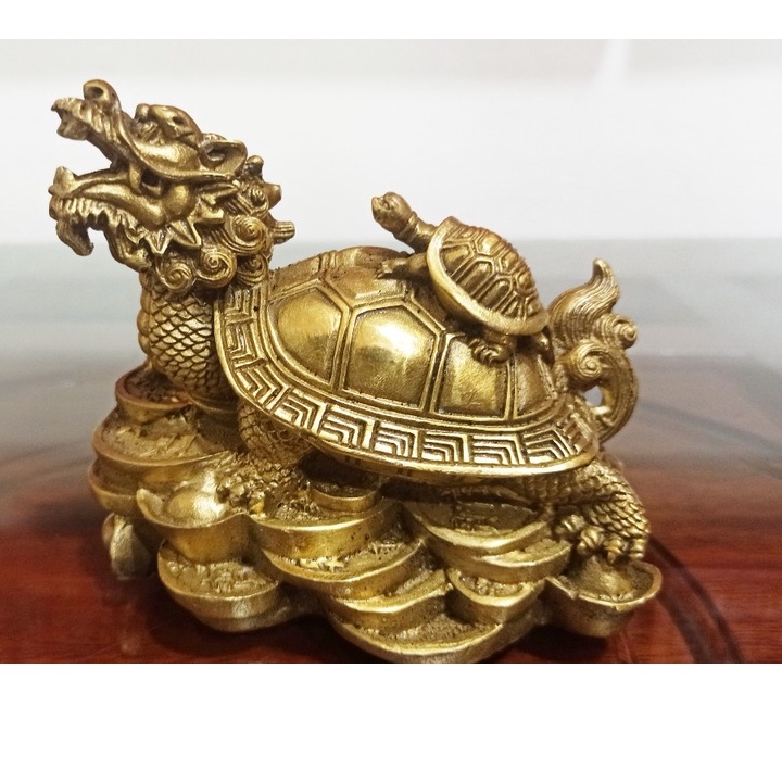 Long Quy Đồng Vàng, Rùa Đầu Rồng Bằng Đồng, Long Quy Phong Thủy