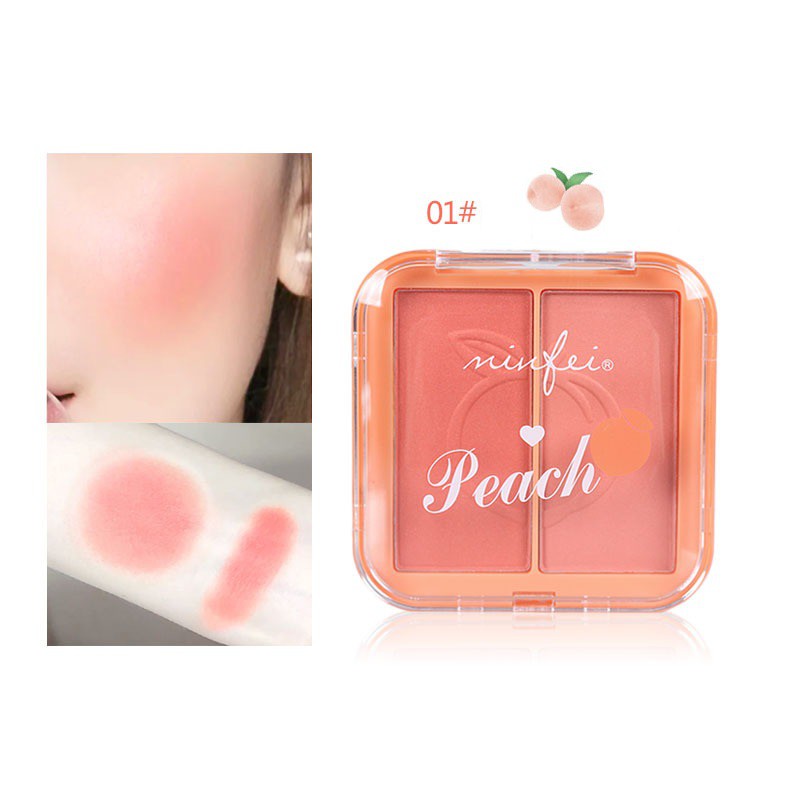 ❤️ Phấn Má Hồng 2 Ô Trái Đào Minfei/ AnyLady Peach Blusher Siêu Dễ Thương❤️-Z10-K9T4 | Thế Giới Skin Care