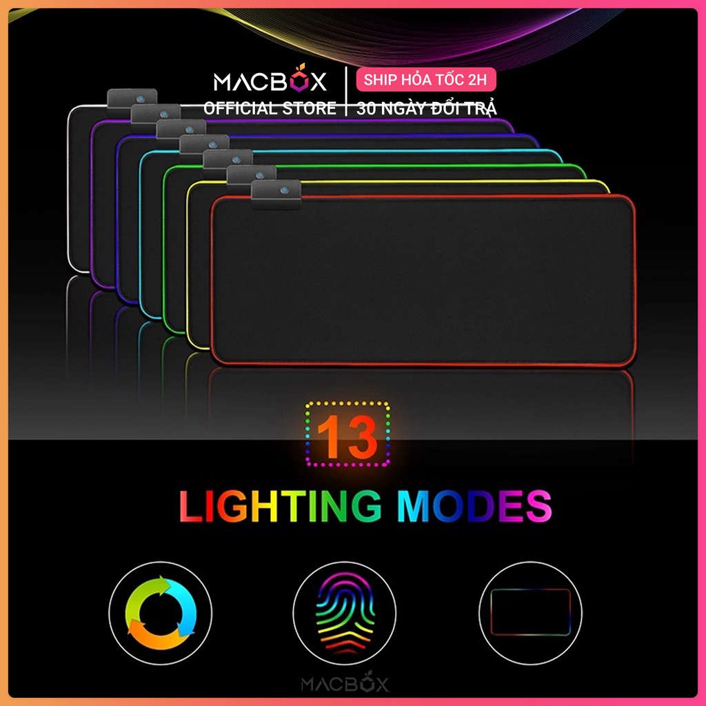 Miếng lót chuột LED RGB 2022, pad chuột chơi game cỡ lớn chống trượt siêu bền siêu đẹp