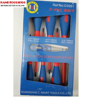 Bộ tua vít cách điện 7 cái c0351 c-mart