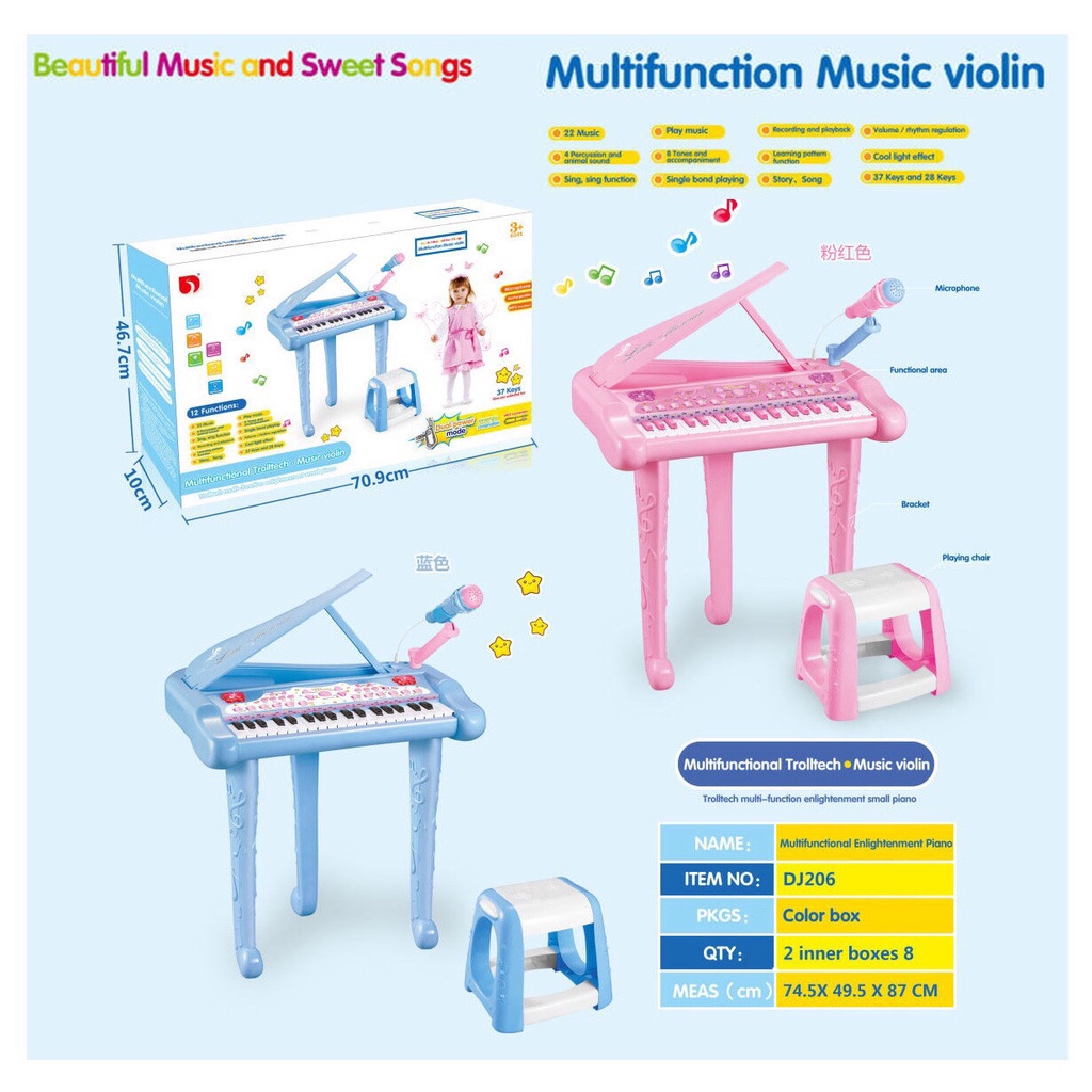 Bộ đàn piano cho bé kèm mic