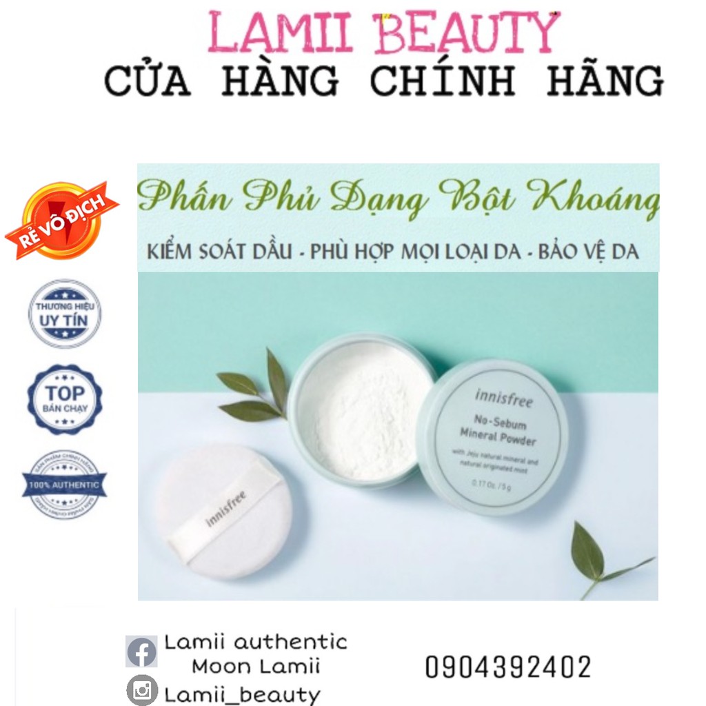 BẢN MỚI 2021 - Phấn Phủ Bột Innisfree No Sebum Mineral Powder