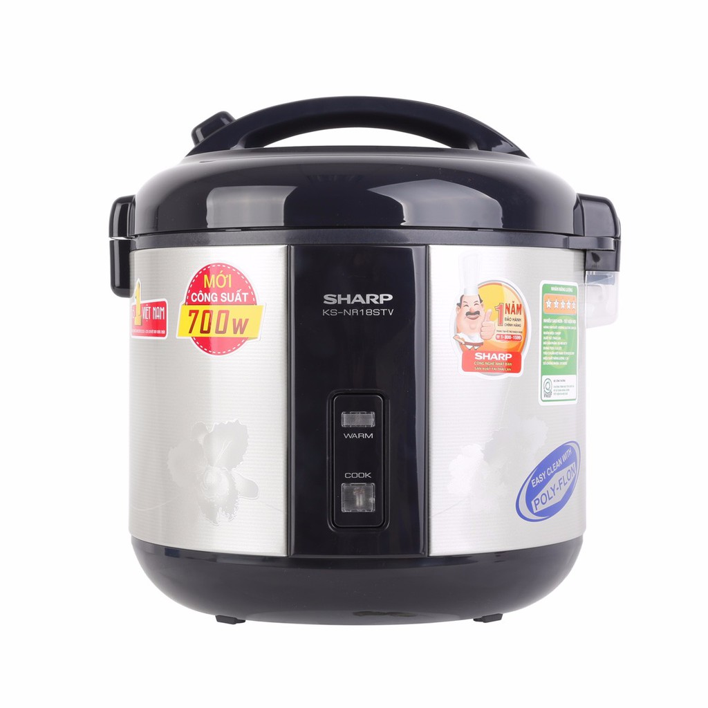 [Mã ELHADEV giảm 4% đơn 300K] Nồi cơm điện rice cooker SHARP KS-NR181